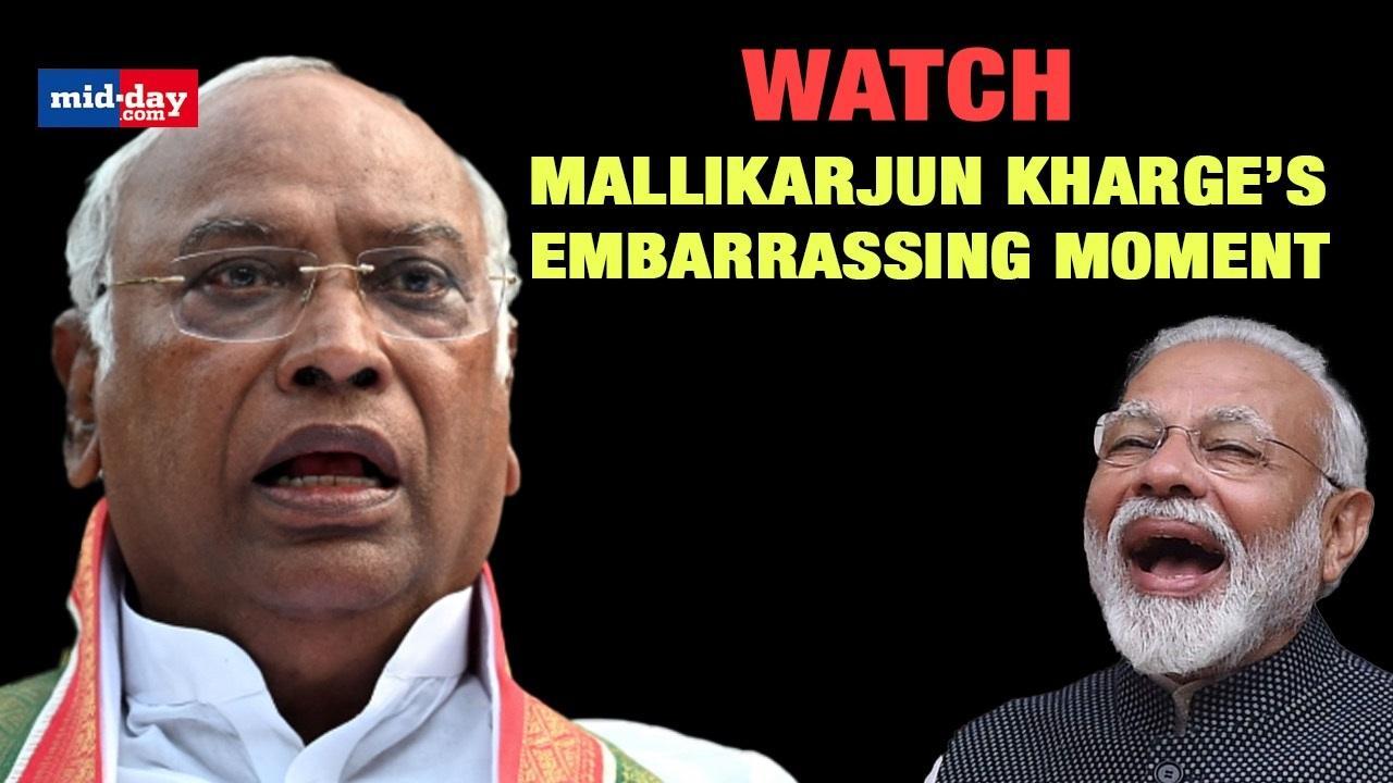 Watch: Mallikarjun Kharge’s Embarrassing Moment